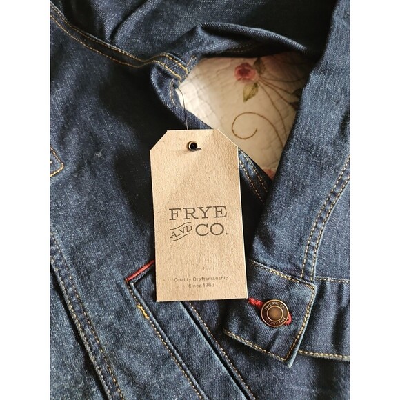 Frye and Co. Patriot Wash Western Trucker Denim Jacket NWT SZ LARGE - Picture 4 of 13